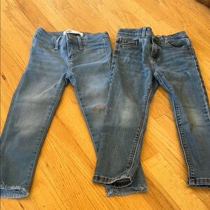 Zara Blue Skinny Fit Jeans with Distressed Details